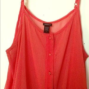 Red and White Small Polka Dot Cami